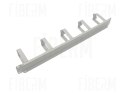FIBERM Organizator / organizer kabli poziomy 19`` 1U 5 metalowych uchwytów szary