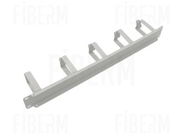 FIBERM Organizator / organizer kabli poziomy 19`` 1U 5 metalowych uchwytów szary