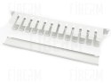 FIBERM Organizator / organizer kabli poziomy 19`` 1U zamykany szary