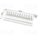 FIBERM Organizator / organizer kabli poziomy 19`` 1U zamykany szary