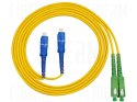 FIBERM Patchcord SC/APC-SC/UPC 1m Single Mode Duplex włókno G652D 2,0mm PVC