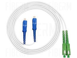 FIBERM Patchcord SC/APC-SC/UPC 1m Single Mode Duplex włókno G657A 2,0mm PVC