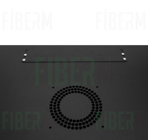FIBERM Szafa RACK 19` wisząca 12U głębokość 450mm czarna drzwi szklane