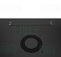 FIBERM Szafa RACK 19` wisząca 6U głębokość 600mm czarna drzwi szklane