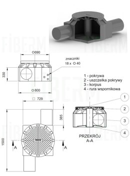 Zasobnik kablowy telekomunikacyjny ZK-2