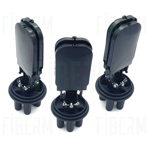 FIBERM Mufa światłowodowa 24/48J 3xIN 1x OVAL zestaw z 1x Tacka FSTR-Z1 (max. 2 tacki)