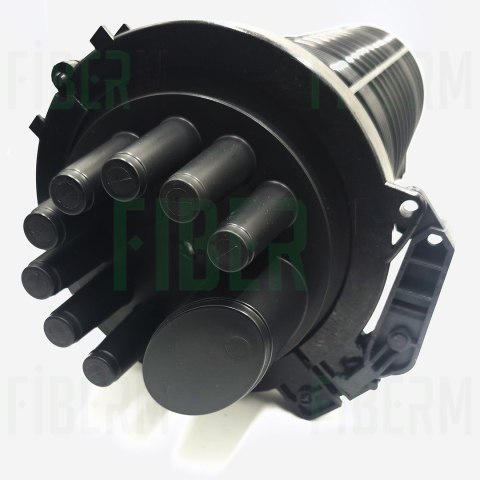 FIBERM Mufa światłowodowa 72/144J 8xIN 1x OVAL zestaw z 1x Tacka FSTR-Z3 (max. 6 tacek)