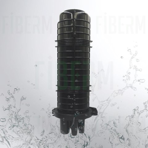 FIBERM Mufa światłowodowa 96J 4xIN 1x OVAL zestaw z 1x Tacka FSTR-Z3 (max. 4 tacki)