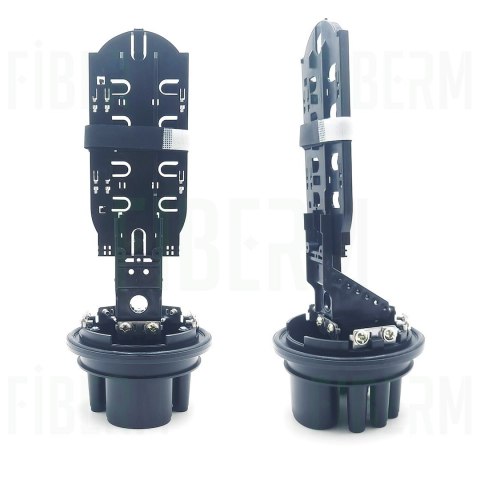 FIBERM Mufa światłowodowa FOSC 72/144J 8xIN 1x OVAL zestaw z 1x Tacka FSTR-Z2 (max. 6 tacek)