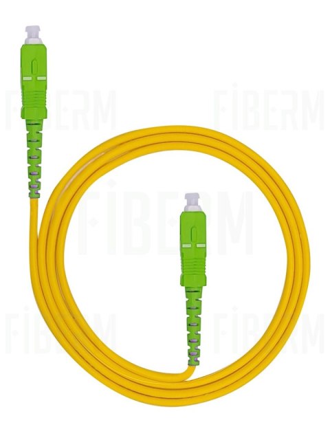 FIBERM Patchcord SC/APC-SC/APC 3m Single Mode Simplex włókno G652D 2,0mm PVC