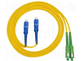 FIBERM Patchcord SC/APC-SC/UPC 3m Single Mode Duplex włókno G652D 3,0mm PVC