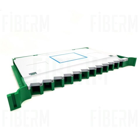 FIBERM Przełącznica światłowodowa modułowa 96 x SC Simplex, 8 modułów 12J, 6U Rack 19''