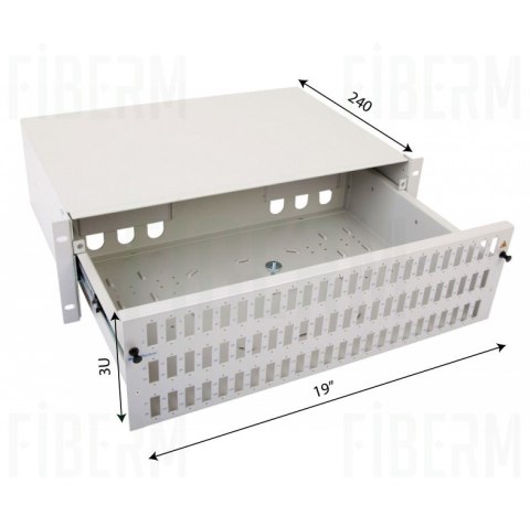 FIBERM Przełącznica światłowodowa wysuwana 72 x SC Duplex (144J) 3U Rack 19``