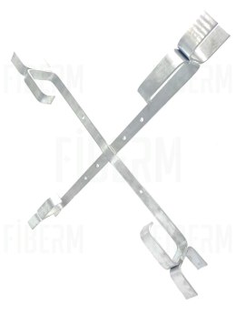 FIBERM Stelaż zapasu kabla 600x600x100 z uszami do kabla DROP