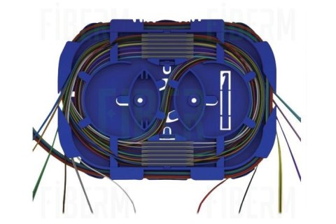 FIBERM Tacka na 24 spawów światłowodowych BLUE