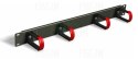 FIBRAIN Organizator / organizer kabli poziomy 19` 1U - z zamykanymi plastikowymi uszami, czarny
