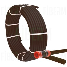 Mikrorura HDPE fi 12/8mm czarna z pilotem - krążek 200 metrów