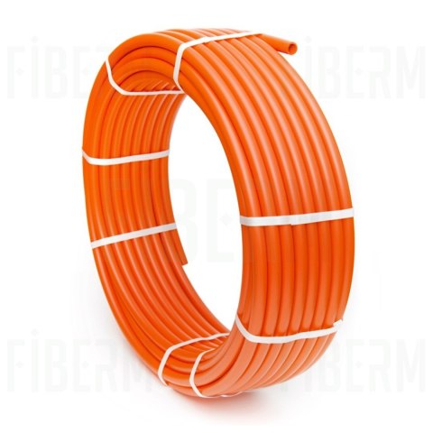 Mikrorurka HDPE fi 14/10mm pomarańczowa z pilotem - krążek 200 metrów