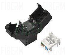 SOLARIX Keystone samozaciskowy CAT5E UTP RJ45 czarny SXKJ-5E-UTP-BK-SA