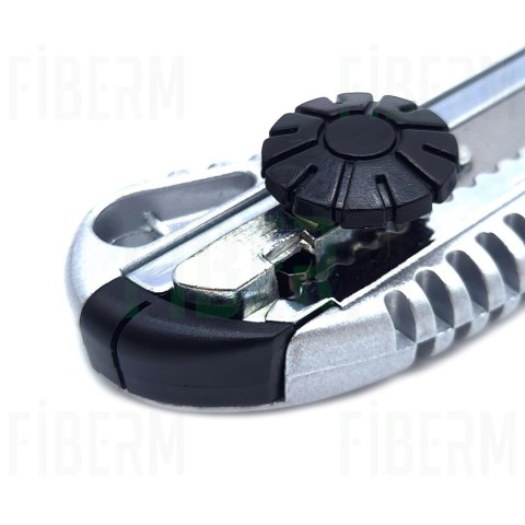 STALCO Nóż z ostrzem łamanym 18mm, metalowy, blokada skręcana