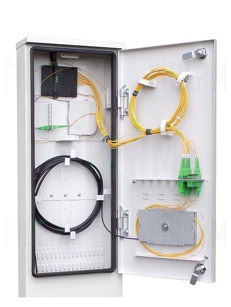 SZS-27/120/10 FTTH 48J Słupek zewnętrzny światłowodowy, miejsce na 48 adapterów SC Simplex