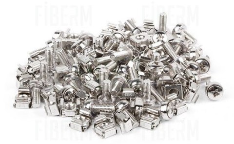 Śruba montażowa M6 do szafy rack 19'' - komplet 50 śrub