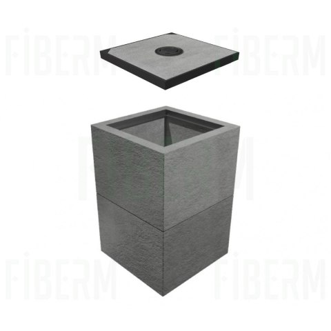 Studnia kablowa SK-1 klasa A15 dwuelementowa / dwuczęściowa z wbetonowaną ramą w części górnej+ pokrywa wentylowana