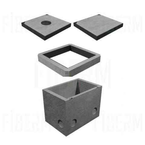 Studnia kablowa SKR-1 dwuelementowa / dwuczęściowa Klasa A15 + rama + pokrywa wentylowana