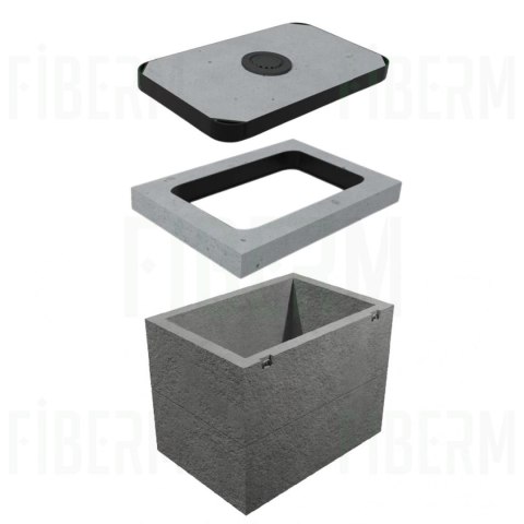 Studnia kablowa SKR-1 dwuelementowa / dwuczęściowa Klasa B125 + rama + pokrywa wentylowana