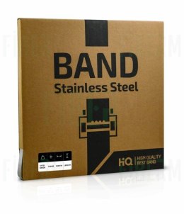 Taśma stalowa 19mm x 0,7mm, rolka 50m, stal SS201, opakowanie kartonowe