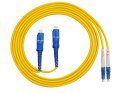 FIBERM Patchcord SC/UPC-LC/UPC 5m Single Mode Duplex włókno G652D 3,0mm PVC
