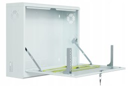FIBERM Szafa RACK wisząca 19` 2U głębokość 130mm pionowa biała,CCTV