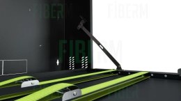 FIBERM Szafa RACK wisząca 19` 3U głębokość 130mm pionowa czarna, CCTV