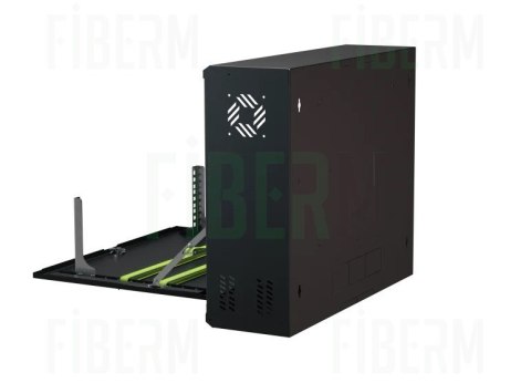 FIBERM Szafa RACK wisząca 19` 3U głębokość 130mm pionowa czarna, CCTV