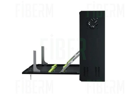 FIBERM Szafa RACK wisząca 19` 3U głębokość 130mm pionowa czarna, CCTV