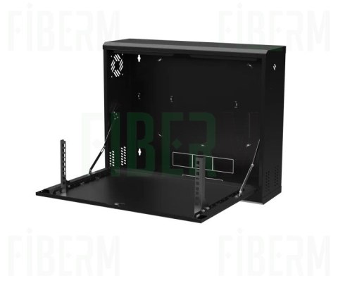 FIBERM Szafa RACK wisząca 19` 3U głębokość 130mm pionowa czarna, CCTV
