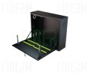 FIBERM Szafa RACK wisząca 19` 3U głębokość 130mm pionowa czarna, CCTV