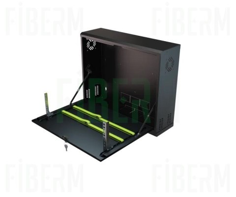 FIBERM Szafa RACK wisząca 19` 3U głębokość 130mm pionowa czarna, CCTV
