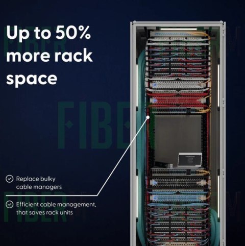 PATCHBOX® ONE zestaw 24 kaset Cat.6a (STP, Czerwony, 0.8m / 8RU)