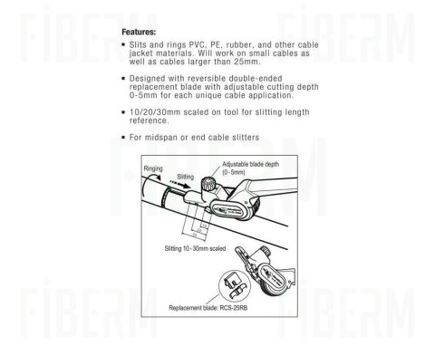 Rozcinacz do rur HDPE i kanałów kablowych Jonard RCS-25