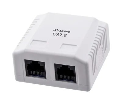 Gniazdo natynkowe Lanberg OU6-0002-W (RJ-45; UTP; kolor biały)