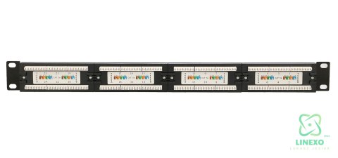 FIBERM Patch Panel 24 x RJ45 CAT5E UTP 1U