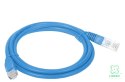 FIBERM Patchcord CAT5E 1M Niebieski Flat