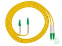 FIBERM Patchcord LC/APC-LC/APC 2m Single Mode Duplex włókno G652D 3,0mm PVC