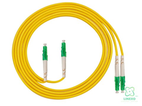 FIBERM Patchcord LC/APC-LC/APC 2m Single Mode Duplex włókno G652D 3,0mm PVC