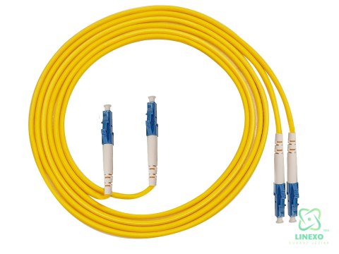FIBERM Patchcord LC/UPC-LC/UPC 1m Single Mode Duplex włókno G652D 2,0mm LSZH