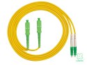 FIBERM Patchcord SC/APC-LC/APC 2m Single Mode Duplex włókno G652D 2,0mm PVC
