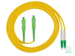 FIBERM Patchcord SC/APC-LC/APC 2m Single Mode Duplex włókno G652D 2,0mm PVC