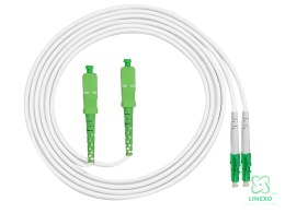 FIBERM Patchcord SC/APC-LC/APC 5m Single Mode Duplex włókno G657A1 2,0mm PVC