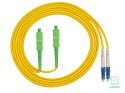 FIBERM Patchcord SC/APC-LC/UPC 5m Single Mode Duplex włókno G652D 2,0mm PVC